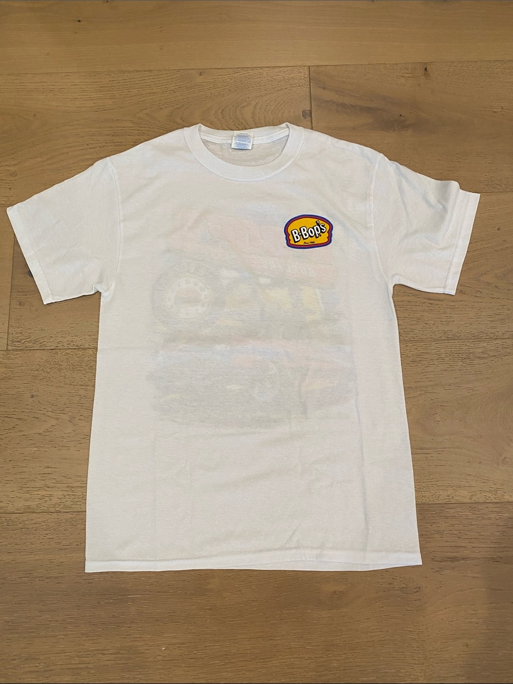 B-Bop's White Logo Tee